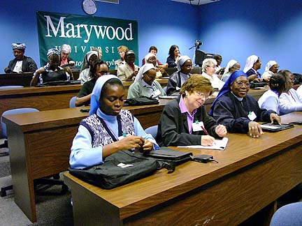 In 2004, ASEC hosted a conference at Marywood University for African sisters in leadership positions to enhance their understanding of technology and to mutually explore avenues for access to education in their countries.
