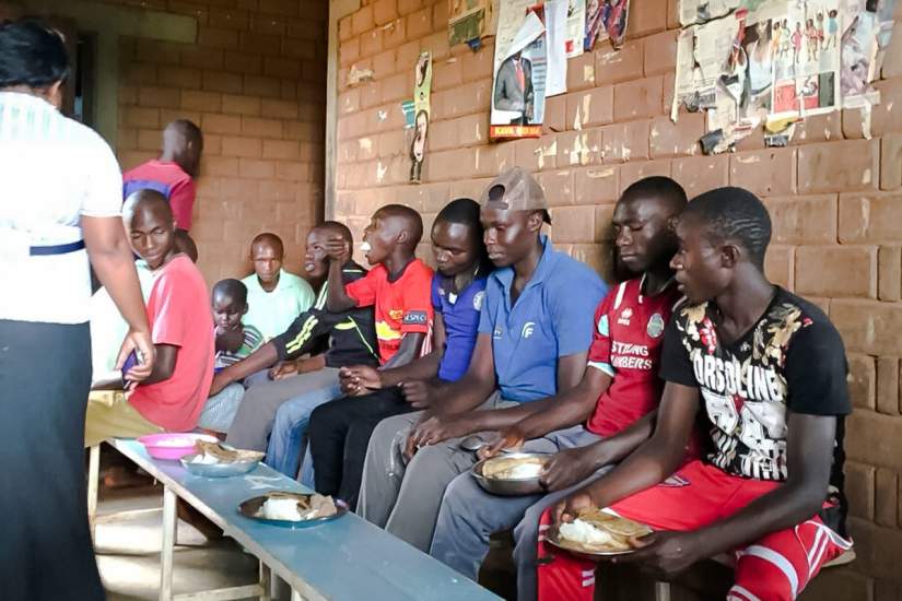 Sr. Faith and her colleagues held a football and volleyball tournament held by her, where primary school children went against the secondary school children. Afterwards, she hosted a party to congratulate them for their good work. They cooked and enjoyed a meal together as a family.