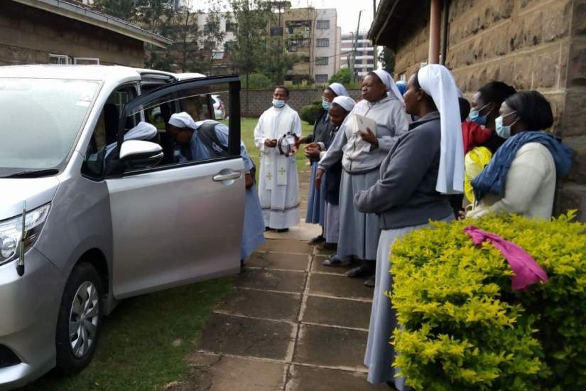 Car received through a grant written by Sr. Gertrude.