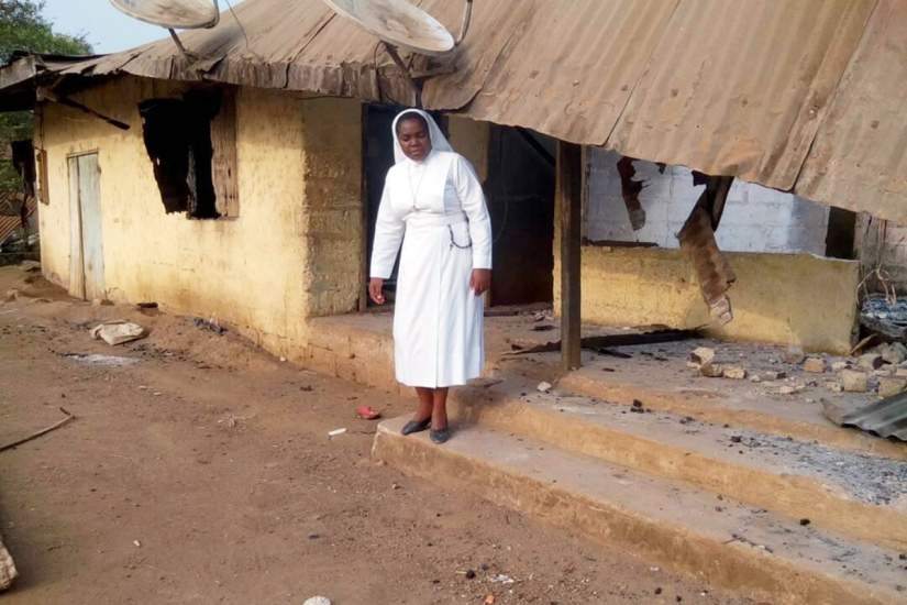 Sr. Veronica and other SLDI alumnae embarked on a journey to visit a deserted village in the Diocese of Mamfe to share the people's plight and also feel their pain. When they arrived they were greeted by members who were mourning the death of the latest casualty of their displacement.