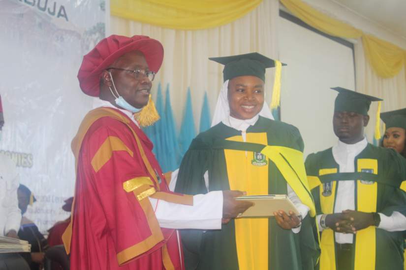 Sr. Anthonia's educational journey took perseverance, strength and faith, which all paid off. Here she is on graduation day at VERITAS.