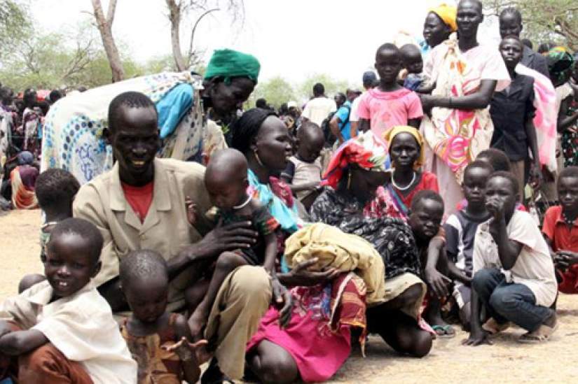 Upper Nile residents wait for assistance after being displaced from their homes in the ongoing civil war in South Sudan*