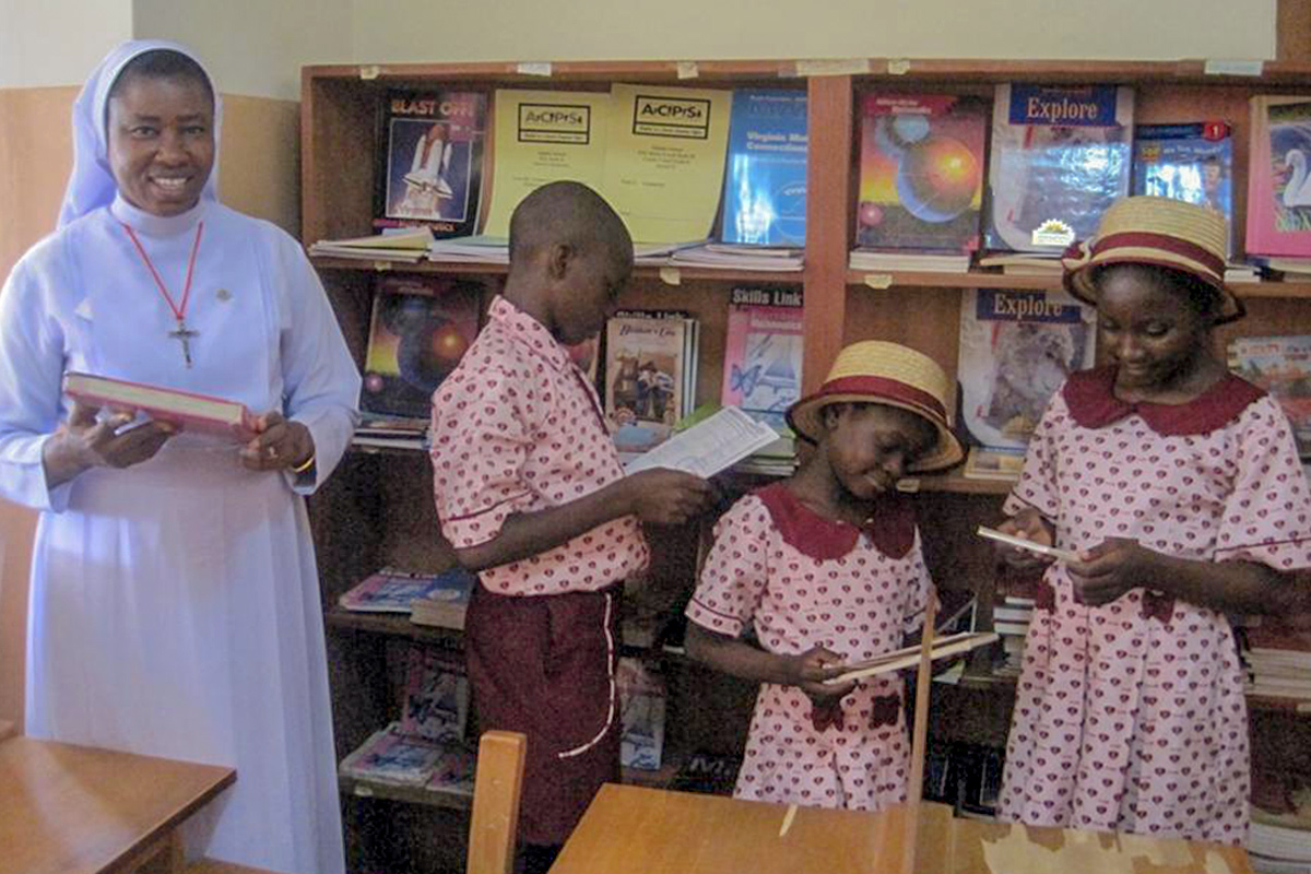 Thanks to Sr. Immaculata, the library now serves over 3,000 students and staff. Through the power of reading, children now have access to books filled with knowledge.