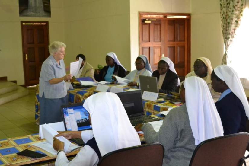 Sisters from Uganda and Kenya participate in HESA orientation before pursuing their university studies.