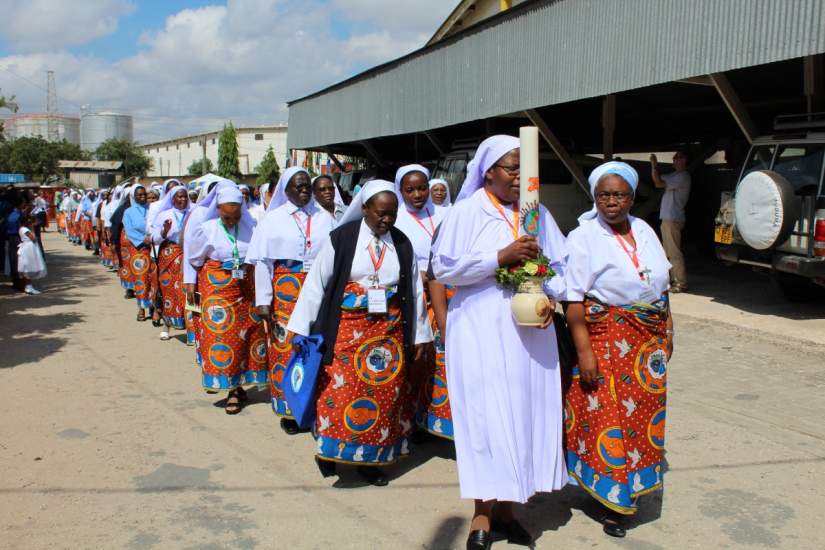 Superiors in procession verso the starting of the Holy Eucharistic celebrating the 17th ACWECA Plenary Assembly.