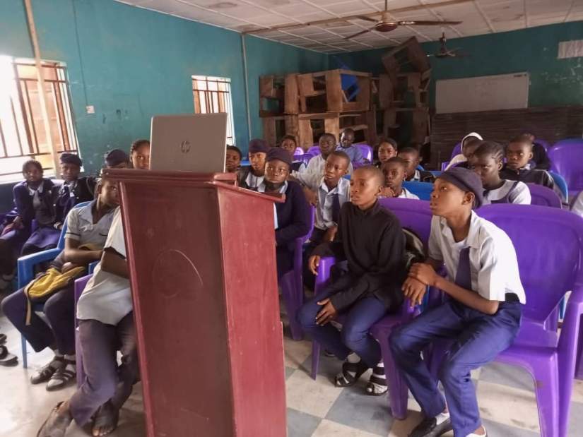 Students watch films such as Julius Caesar to learn more about culture and history. The Sisters hope to obtain a projector to make viewing easier for students.