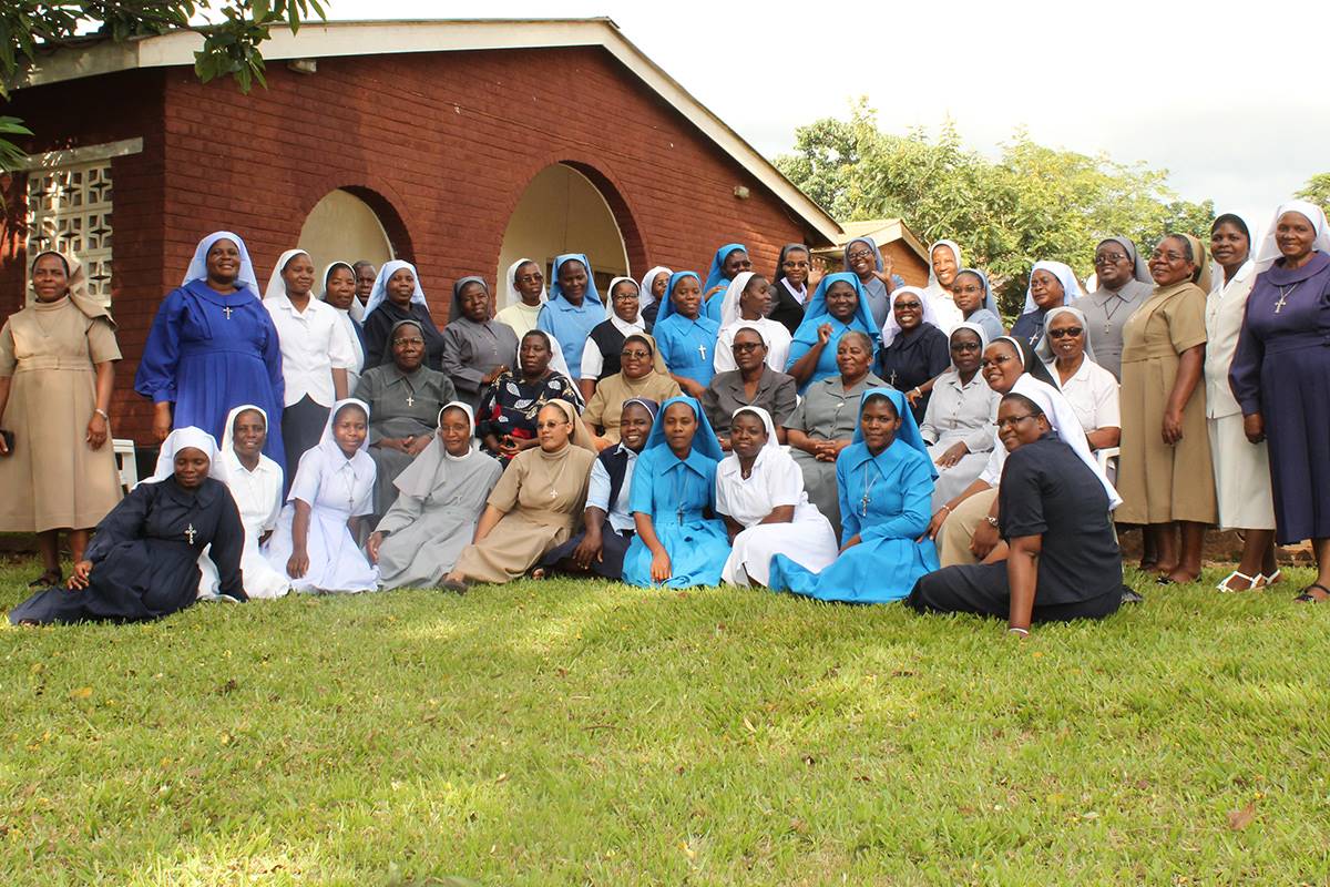 Malawian sisters who graduate from ASEC's programs are invited to annual Alumnae and Reflective Learning Workshops. This enables sisters to continue networking and continue their education through presentations and discussions on relevant topics and emerging issues. Pictured: Participants of ASEC Alumnae Workshop in Malawi (February, 2020).