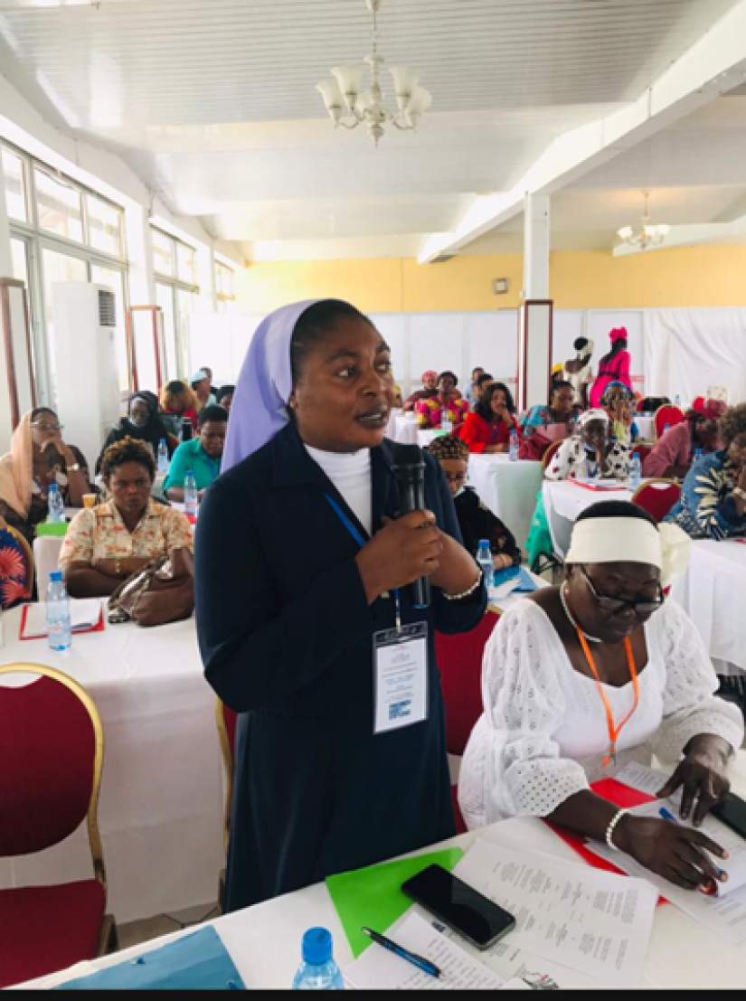 Sr. Bi Eveline Ambe during the Peace Building Conference