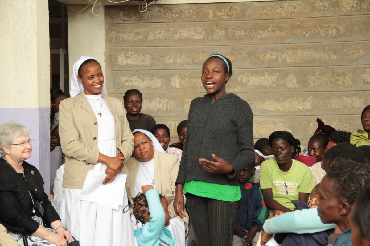 Sr. Esther began her ministry work with a community based health care program, caring for HIV/AIDS patients living in the Nairobi slums.