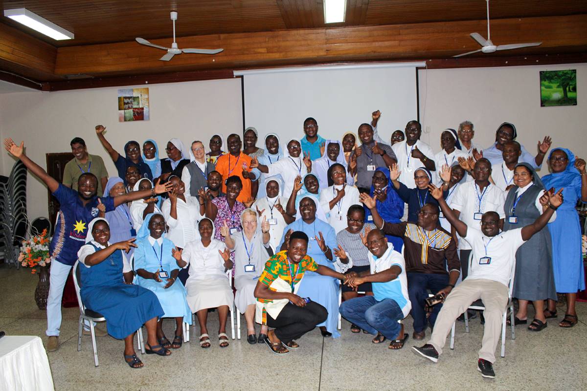 Conference of Major Superiors of Religious in Ghana (CMSRGH) and local consultants working together to improve internal systems during ASEC's first year of the pilot Institutional Capacity Building (ICB) program.