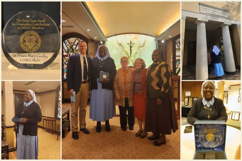 Congratulations to Sr. Draru on receiving the 2024 Notre Dame Award for Outstanding Contributions to Catholic Education. From her early challenges in Uganda to her transformative leadership at ASEC, Sr. Draru exemplifies faith in action. This well-deserved recognition highlights her unwavering commitment to education and service in Africa.