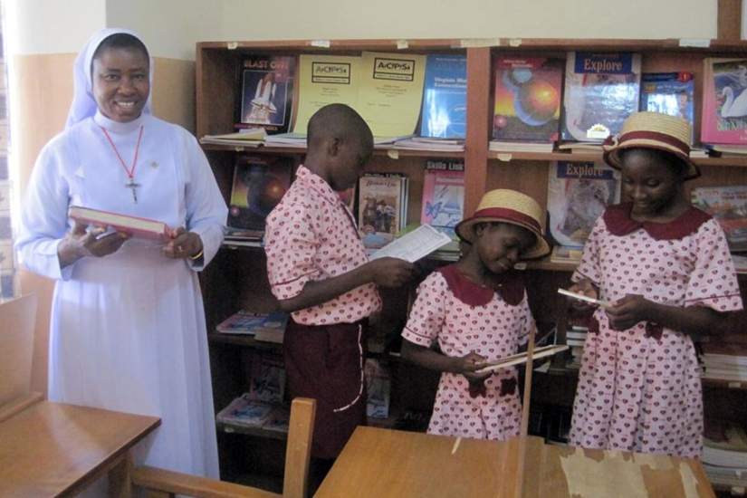 SLDI alumna, Sr. Immaculate, obtained funding for a library and science laboratory as well as learning materials to fill both of them.