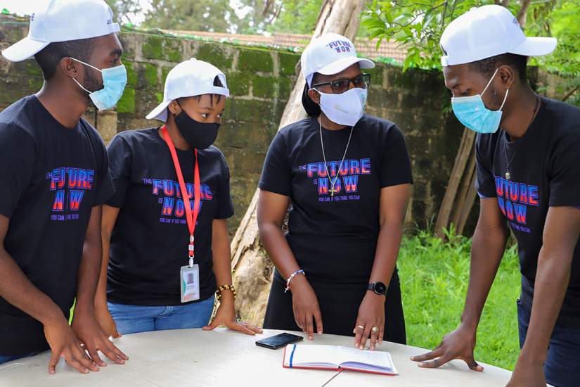 Sr. Astridah collaborating with members of Sisters Rising Worldwide.