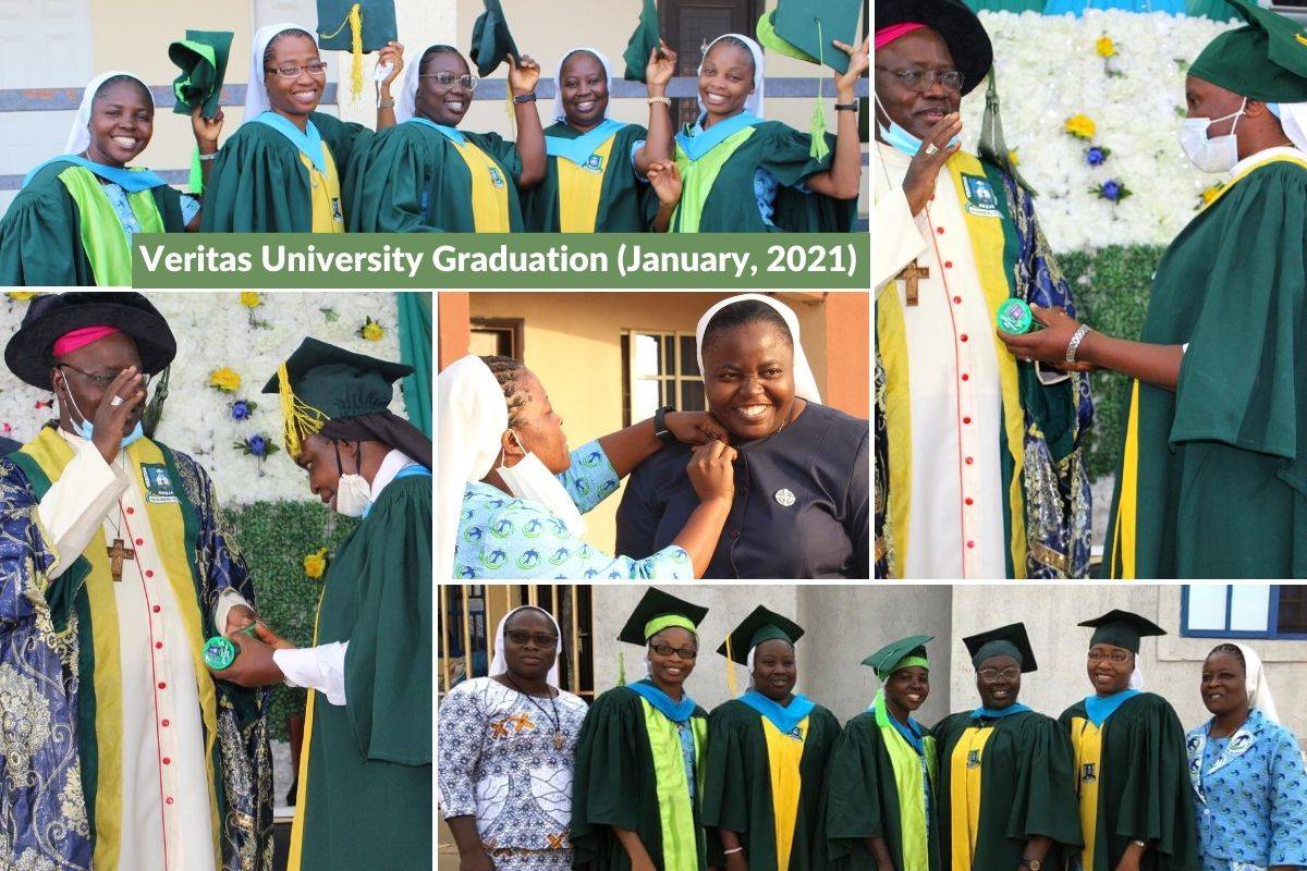 Through ASEC's HESA program, 37 sisters graduated from ASEC partner institution, Veritas University, on January 30, 2021, in Abuja, Nigeria. Five HESA graduates were recognized at the ceremony, receiving awards for “best in class” in their respective academic departments.