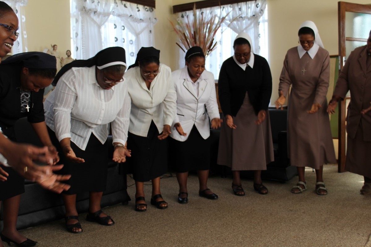 Sisters from the SLDI Administration Workshop in Lesotho (March 2017) sing “Lord, You picked me up from the floor...