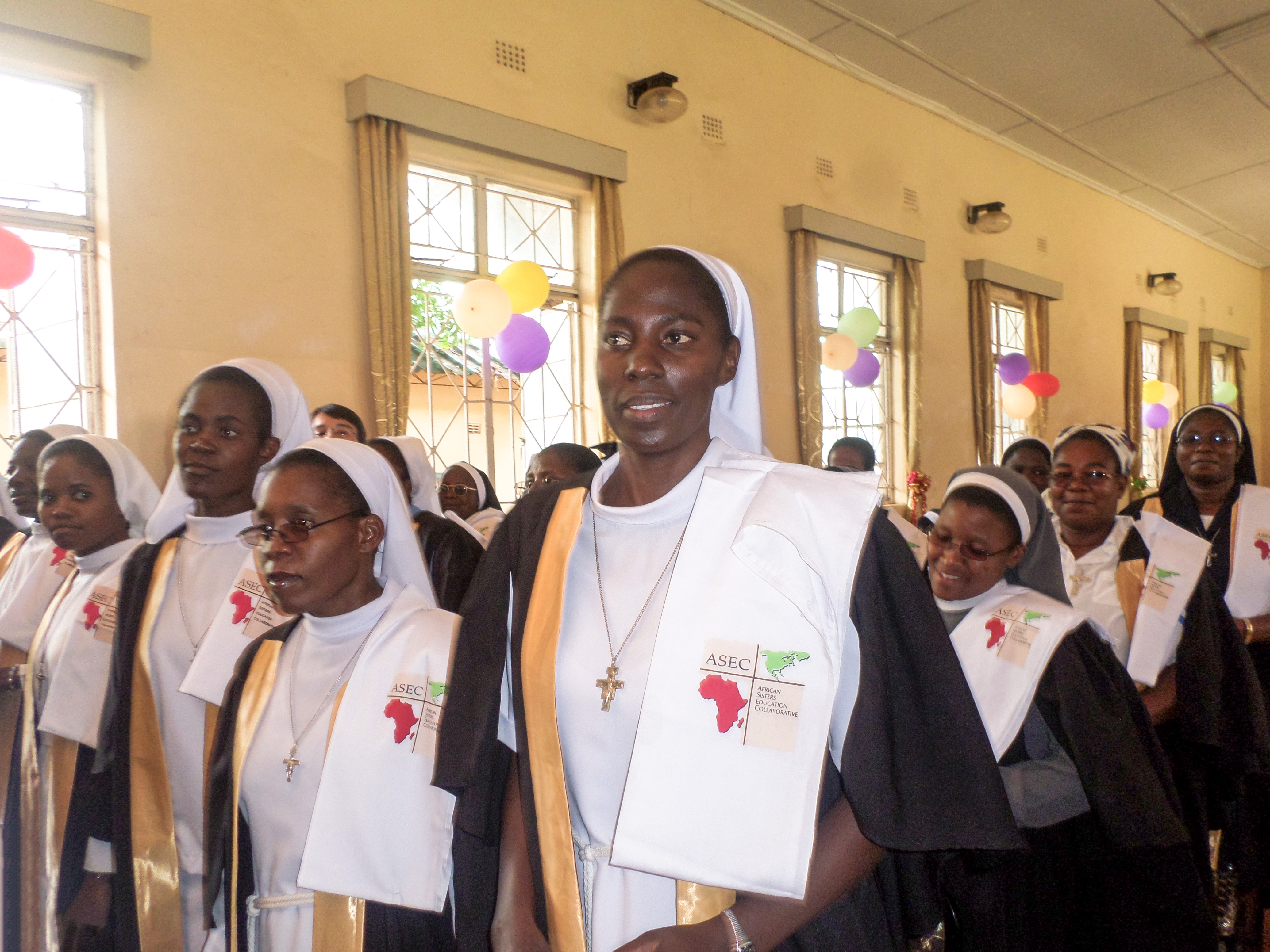 Sr. Cecilia and other ASEC participants from Zambia graduating from the SLDI Program, Finance Track (December, 2015).