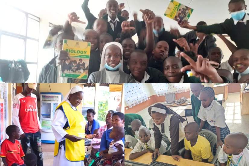 HESA students top: Sr. Maureen Chepkemoi, SMI
Bottom left to right: Sr. Catherine Etyang, SMK and Sr. Irene Wawira Njeru, FMA, serving in Kenyan ministries.