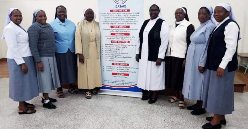Third from the right is Sr. Margaret Wanda together with other CASAK Board Members after successfully finishing a meeting