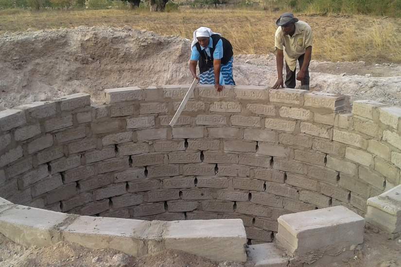 It’s not uncommon to find Sr. Benedicta at a project site, tool in hand, participating in the construction of a building!