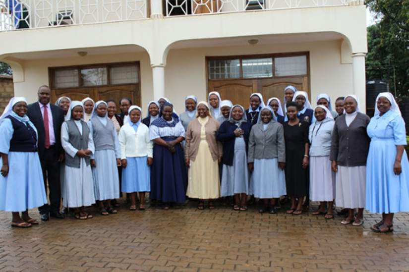 The Secretary General, Sr. Margaret Kubanze with the participants after opening the Administration Workshop