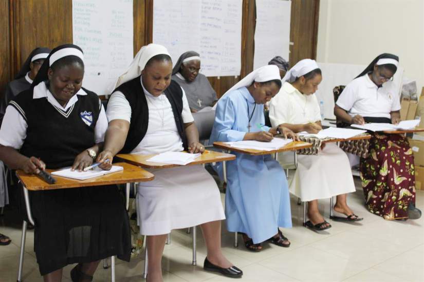 During the SLDI Finance workshop session in Zambia sisters learned how to prepare a balance sheet.