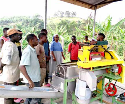 Banyateraza enjoy using their newly donated coffee hauler.