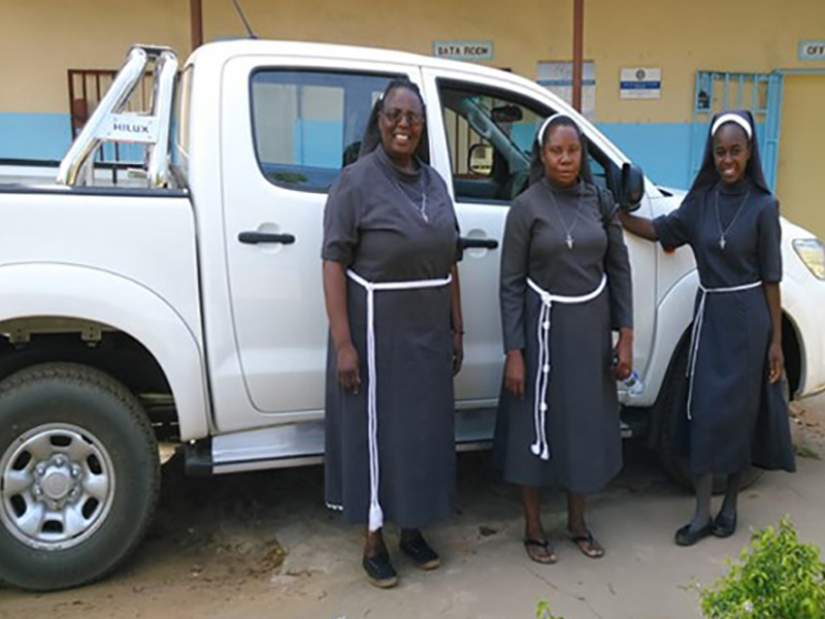 As Facilitator-in-Charge, Sr. Constancia (right) raised funds to purchase vehicle for the health centre. The vehicle has been helpful in creating more outreach posts for children and makes Makunka's home-based assisted care possible.