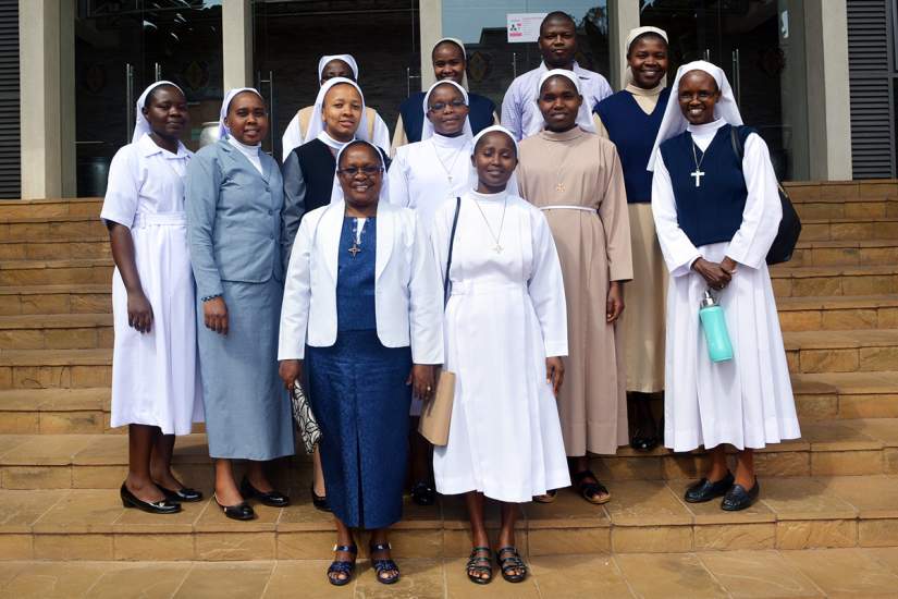 Group photo of the online HESA cohort from Kenya, who attended orientation at CUEA in September, 2017 before beginning their studies.