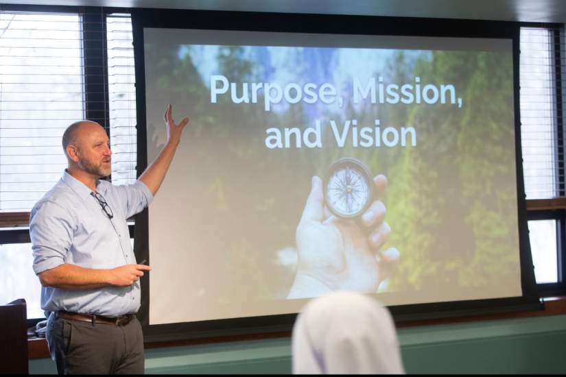 Nathan Cody Young, founder of StoryCulture Training and Consulting, guides ASEC staff on using storytelling to effectively communicate the impact of their work on beneficiaries and communities.