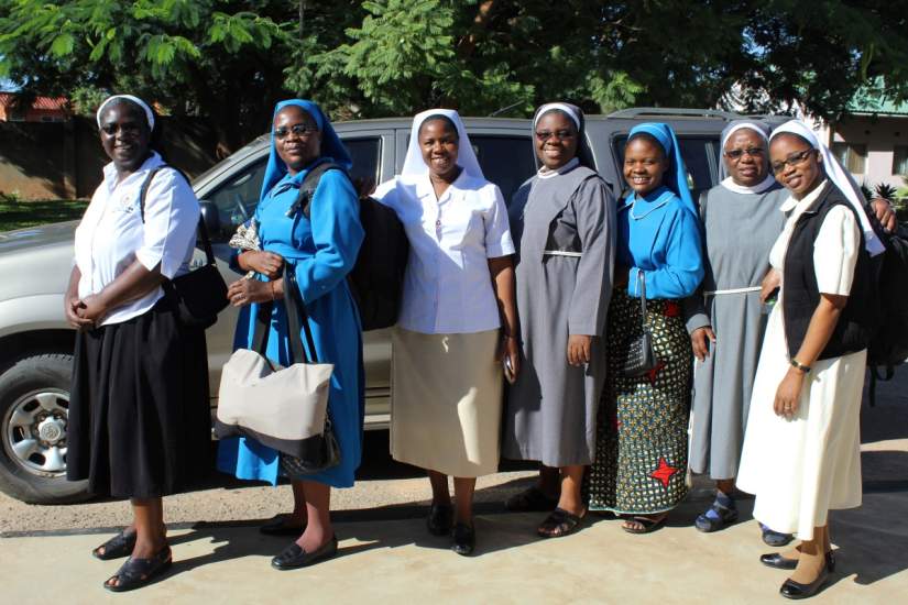 ASEC program graduates gather together after the alumnae workshop. The workshop was held in Lusaka, Zambia at Kalundu Study Centre from January 3-5, 2018.