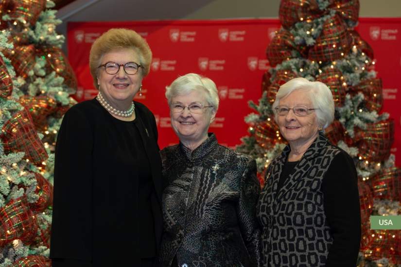 (Left to right) Igniting Hope, Building Bridges, Creating Impact: ASEC at 25 Gala Honorees Sr. Carol Jean Vale, SSJ, Sr. Anne Munley, IHM, and Sr. Mary Reap, IHM