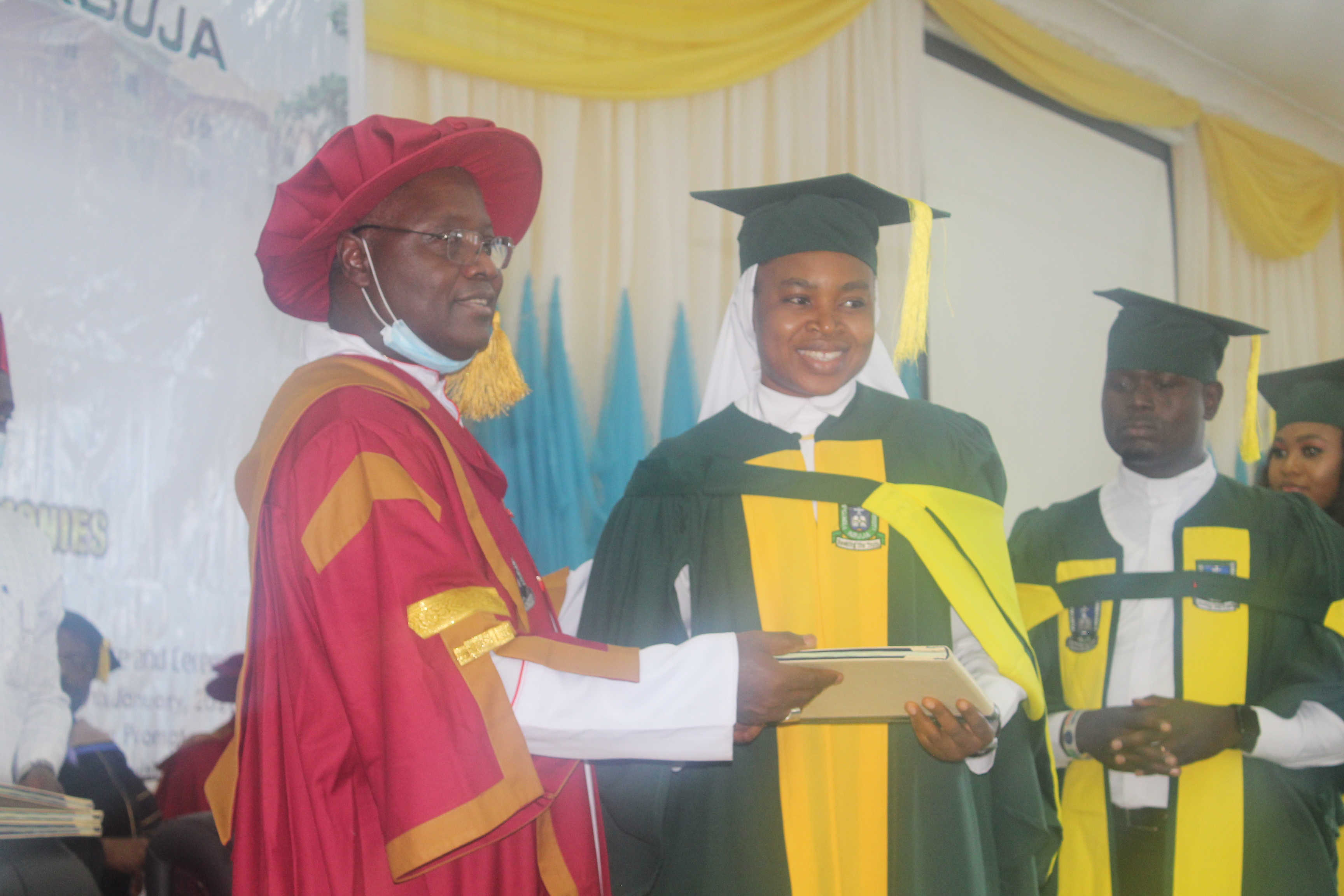 Sr. Anthonia's educational journey took perseverance, strength and faith, which all paid off. Here she is on graduation day at VERITAS.