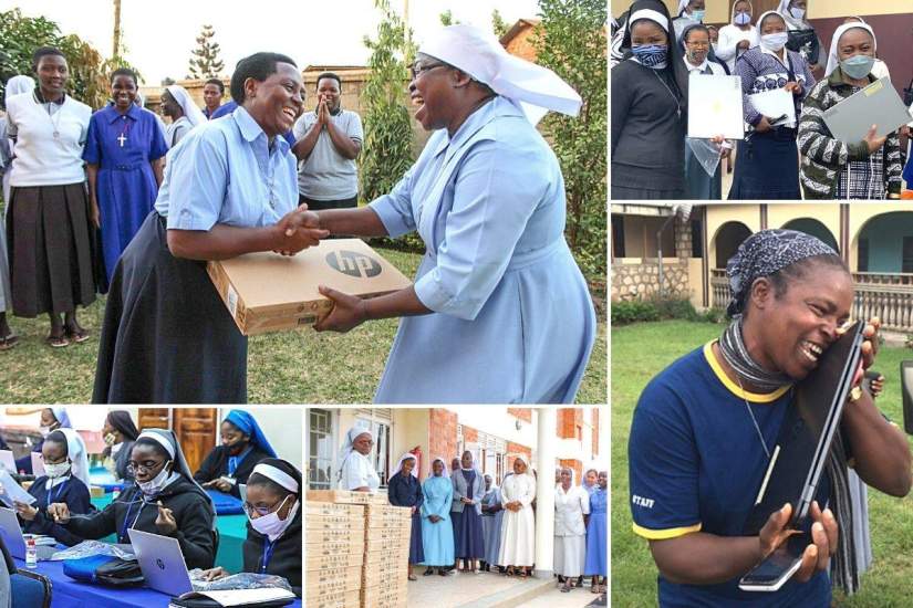 Sisters are always overjoyed to receive laptops that will assist them in their studies and ministry work. While many sisters have never used a computer, they quickly embrace the use of technology and come up with many creative and unique ways to use the laptops to enhance their service work.