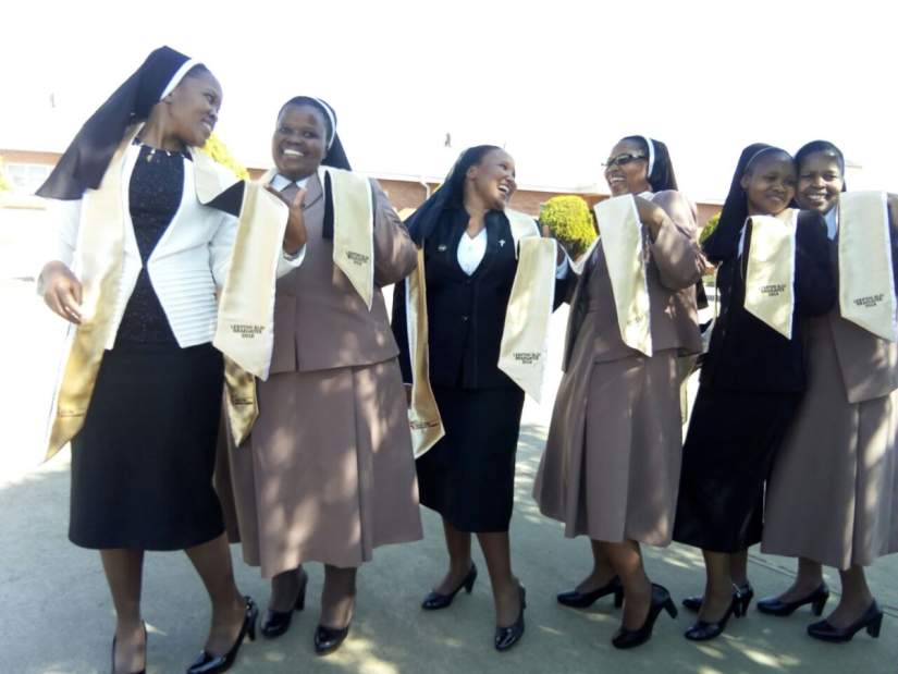The first SLDI graduation in Lesotho, where 22 sisters were honored for their hard work and successful completion of the program curriculum (Oct., 2018)