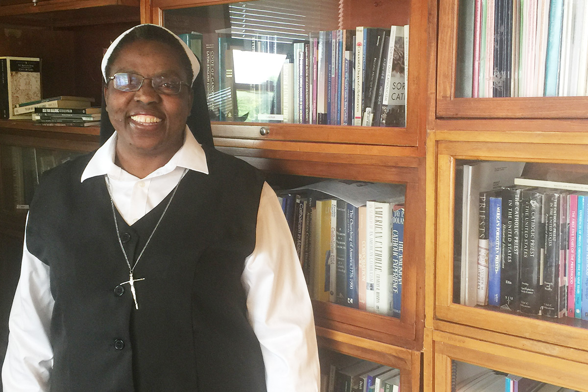Sr. Joan Chisala, CSJB, of Zambia, is the third African sister to be awarded a six-month fellowship to work as part of a research team at the Center for Applied Research in the Apostolate (CARA) at Georgetown University in Washington, D.C.