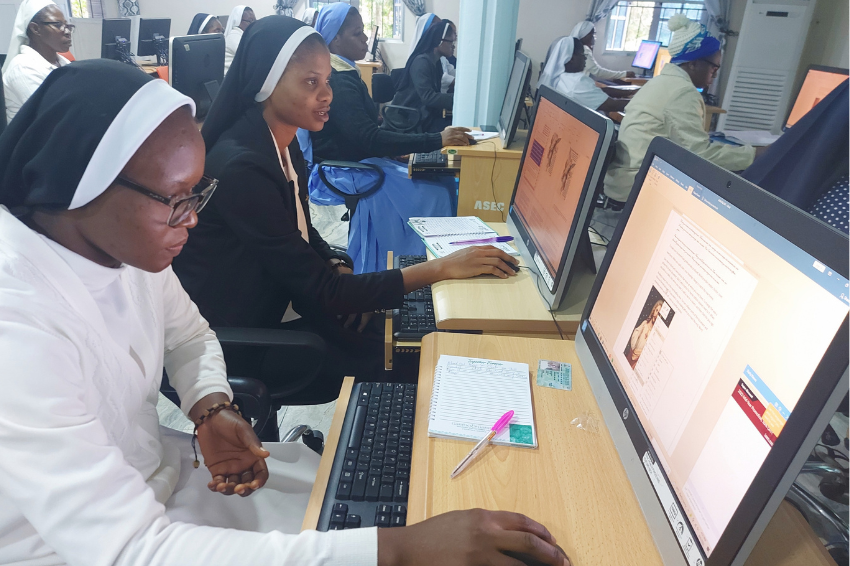 ASEC Sisters complete a Basic Technology class in Nigeria, similar to the class the sisters in this article completed recently.