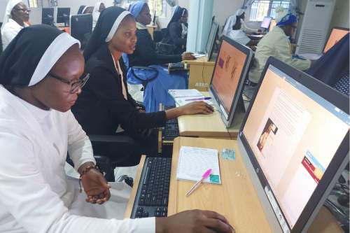 Sisters Learn Email, Facebook in Technology Workshop, Use Platforms to Express Gratitude