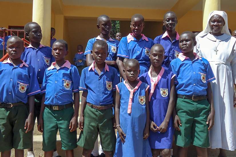 The school fees for these ten children, studying at Usratuna Primary School, were paid by the grant.
