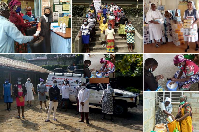 The Salesian Sisters of St. John Bosco in Nairobi, Kenya, received grant funding so the sisters could provide masks, sanitizers, soap and food to the vulnerable in the community and safety equipment to their healthcare workers.