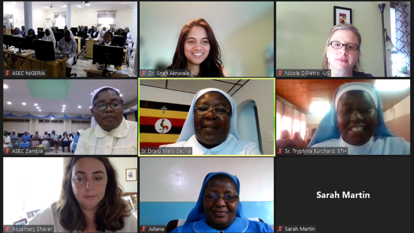 ASEC Executive Director, staff, country coordinators and SLDI program participants meet via Zoom to discuss how the program is helping congregations succeed.