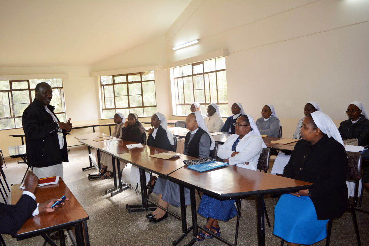 HESA sisters attend online orientation at the Catholic University of Eastern Africa (CUEA) following introduction and guideline to the University.