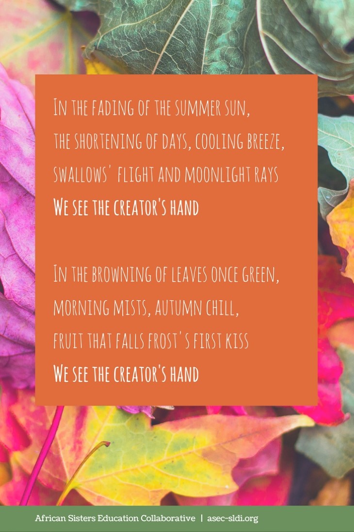 Autumn Prayer: in the fading of the summer sun