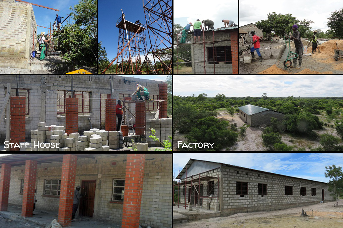 Construction of Mother Earth Centre in Mongu, Zambia: Factory and Staff House