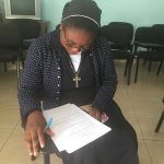 Sr. Bi Eveline Ambe during Onsite HESA orientation