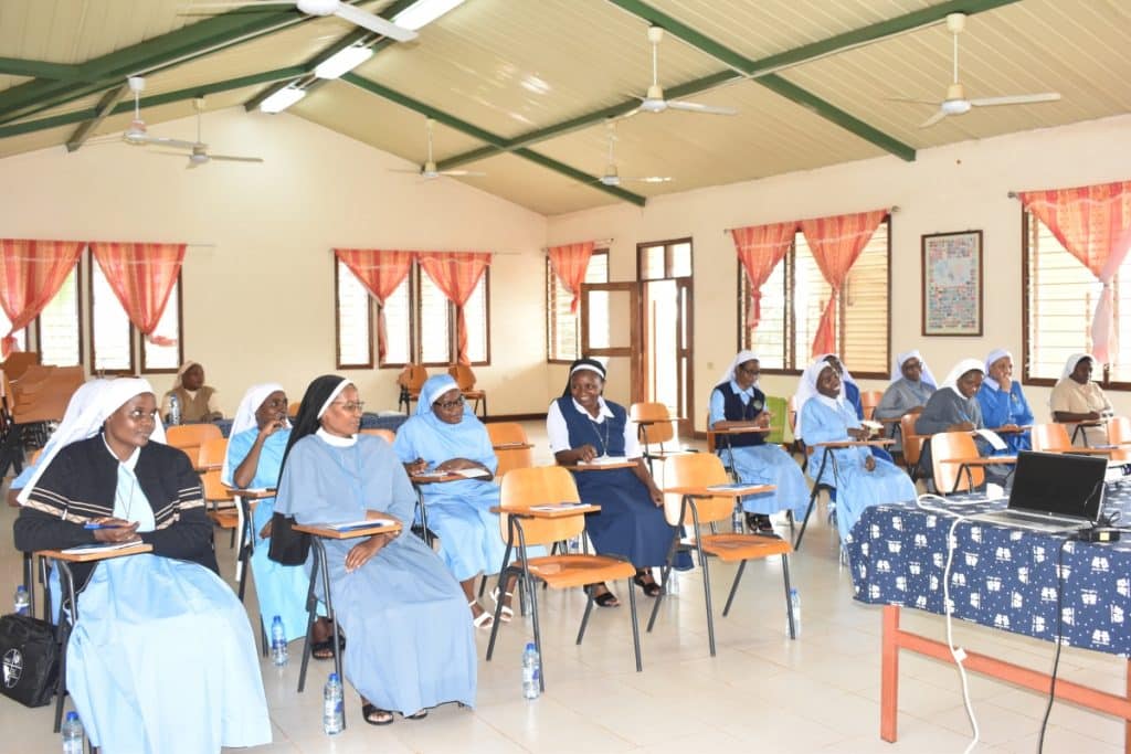 Sisters engage in a session during the Reflective Learning Workshop in Tanzania